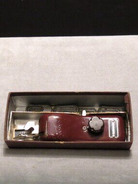 Kenmore Buttonholer Set In Original Velvet Box Burgundy Vintage